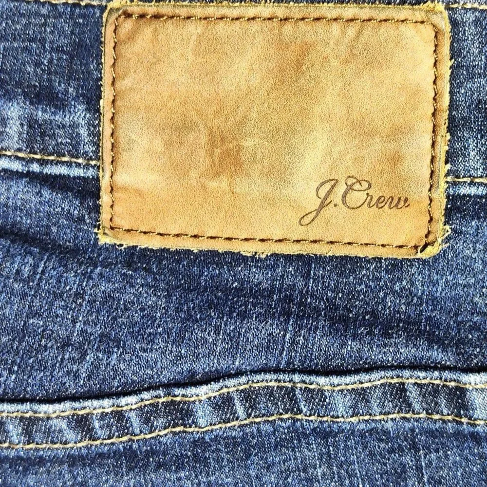 J.Crew Billie Demi Boot Crop Jeans Women's 27 High Rise Dark Wash Stretch Denim